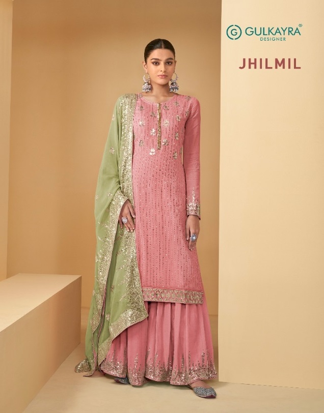 Gulkayra Jhilmil Heavy Festive Wear Wholesale Georgette Salwar Suits Catalog